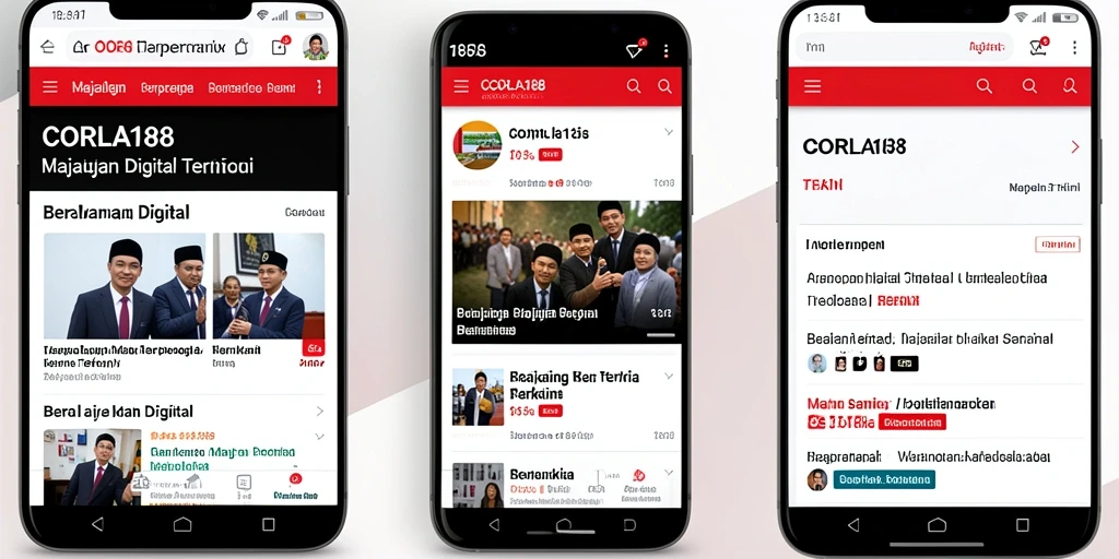 Tampilan antarmuka CORLA188 dengan berita terupdate.