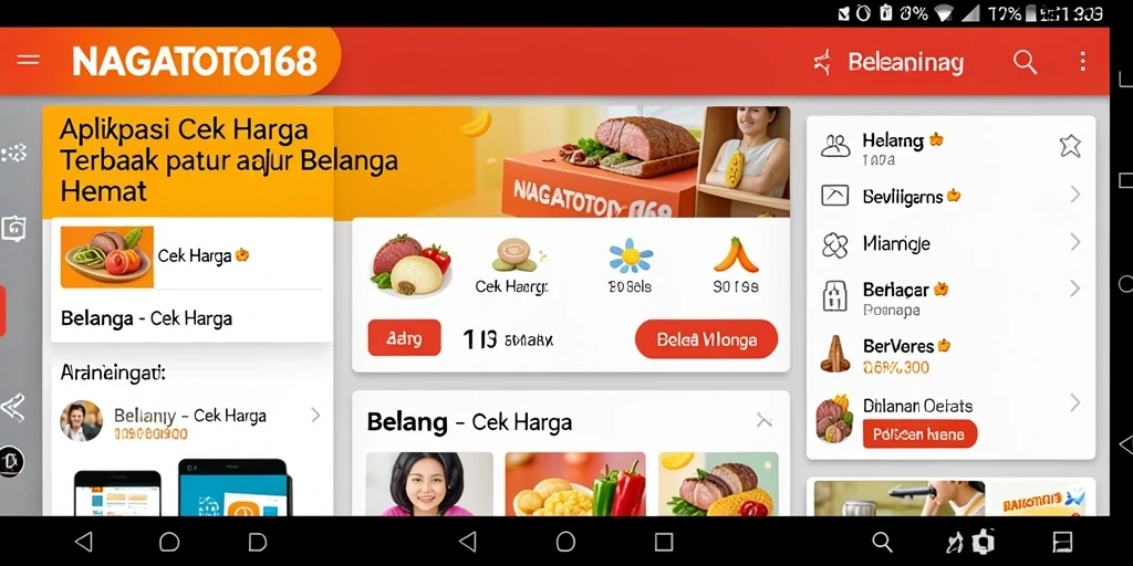 Antarmuka NAGATOTO168 yang memudahkan pencarian harga terbaik.