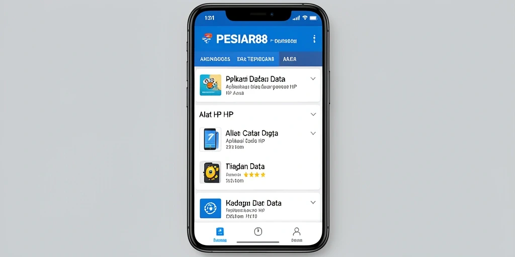 Antarmuka PESIAR88 menampilkan berbagai fitur cadangan data yang kuat.